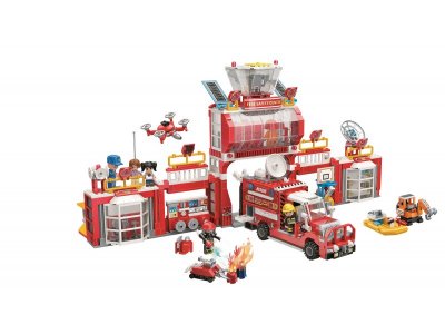 Конструктор Qman Пожарная станция 914 деталей 1-00450979_1