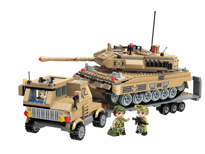 Конструктор Qman Тягач с танком 829 деталей 1-00450987_1