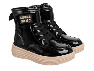 Ботинки демисезонные Indigo Kids черный/бежевый 100464343