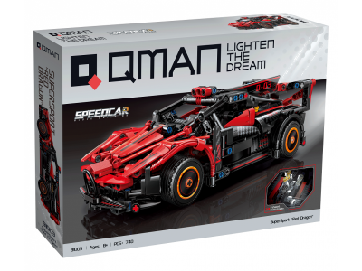 Конструктор Qman Гоночный автомобиль Красный дракон 704 детали 1-00450992_3