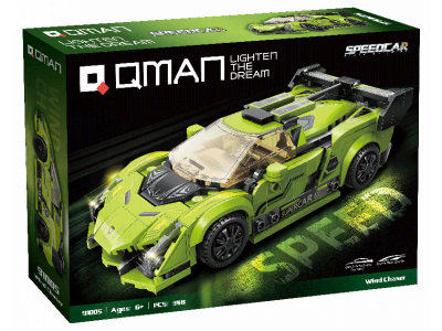 Конструктор Qman Гоночный автомобиль Обгоняющий ветер 348 деталей 1-00450994_2
