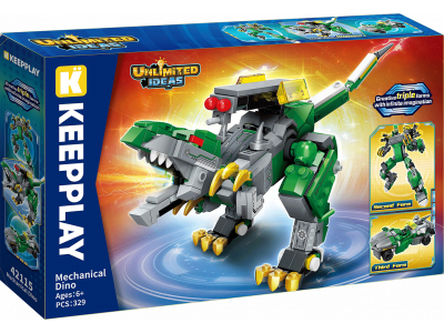 Конструктор Qman Механический динозавр 329 деталей 1-00451022_2