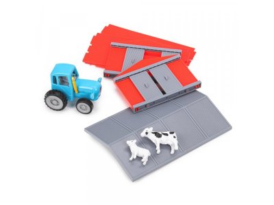 Набор игровой Играем вместе Синий Трактор Гараж с коровой и овцой, инерция 1-00461750_14