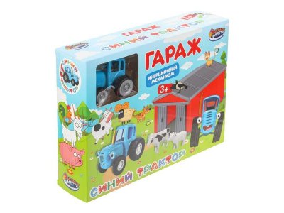 Набор игровой Играем вместе Синий Трактор Гараж с коровой и овцой, инерция 1-00461751_3