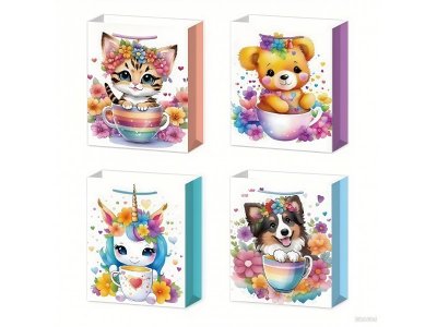 Пакет подарочный Top Shine Зверята 18*24*8.5 см в ассорт. 100457495