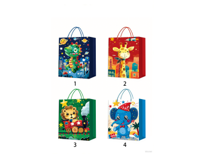 Пакет подарочный Top Shine Зверята 26*32*10 см в ассорт. 100457496