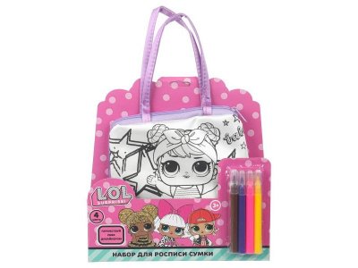 Набор для росписи Мульти Арт Сумка-трапеция ЛОЛ разноцветный 100465057