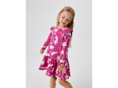 Платье Acoola бордовый принт 100466713