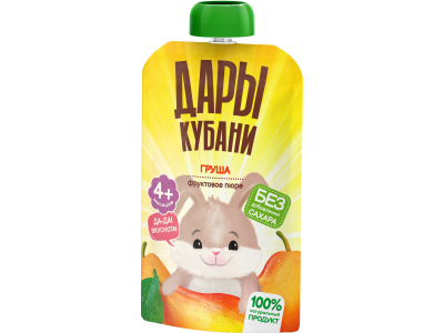Пюре Дары Кубани Груша с 4 мес., 90 г 1-00464163_3
