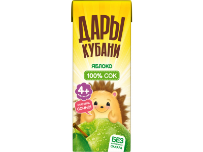 Сок Дары Кубани яблочный восстановленный осветленный 125 мл 100464140
