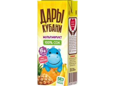 Сок Дары Кубани мультифруктовый восстановленный 200 мл 1-00464146_2