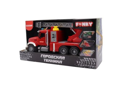 Игрушка Funky Toys Машинка фрикцион. Городская техника. Пожарная машина, функц. распыления воды, све 1-00464966_5