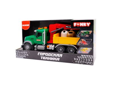 Набор игровой Funky Toys Городская техника. Машина-манипулятор фрикцион., подъем. кран, свет/звук, 3 1-00464968_5