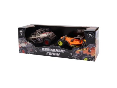 Набор игровой Funky Toys Безумные гонки Машинки-внедорожники, свет/звук, 12 см 1-00464969_7