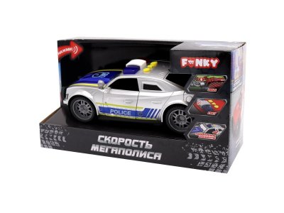 Игрушка Funky Toys Машинка фрикцион. Скорость мегаполиса. Полицейская машина, откр. двери, свет/звук 1-00464971_6