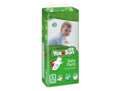 Подгузники-трусики YokoSun Eco L 9-14 кг, 44 шт. 1-00467070_3