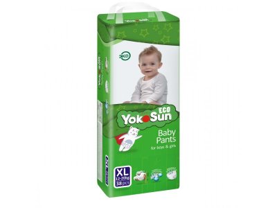 Подгузники-трусики YokoSun Eco XL 12-20 кг, 38 шт. 1-00467071_3