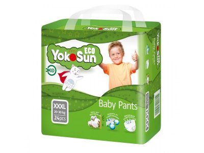 Подгузники-трусики YokoSun Eco XXXL 20-30 кг, 24 шт. 1-00467073_2