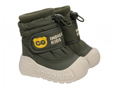 Дутики зимние Indigo Kids (Дутыши Indigo Kids) хаки, р.22 100464863