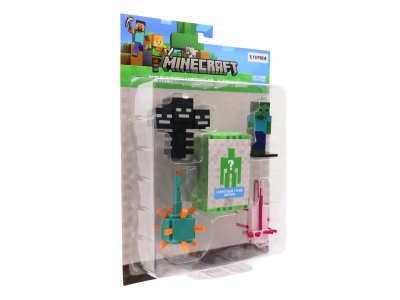 Набор коллекционных фигурок Minecraft Иссушитель, Страж, Зомби, Асколотль и Эндермен, 5 шт. 1-00467075_5