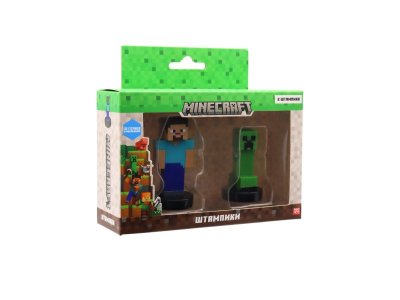 Набор фигурок Minecraft Штампики Стив и Крипер, 2 шт. 1-00467095_4