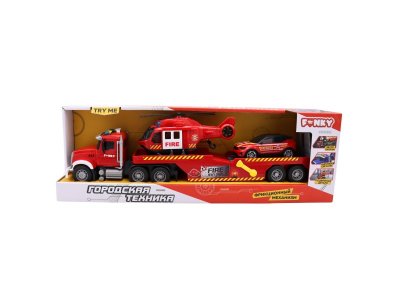 Игрушка Funky Toys Машинка фрикцион. Городская техника. Пожарный эвакуатор, свет/звук, 53 см 1-00464963_8