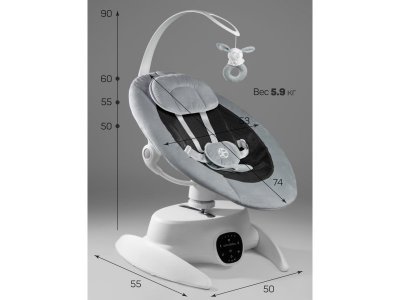 Качели электронные Amarobaby Smart swing 1-00467804_18