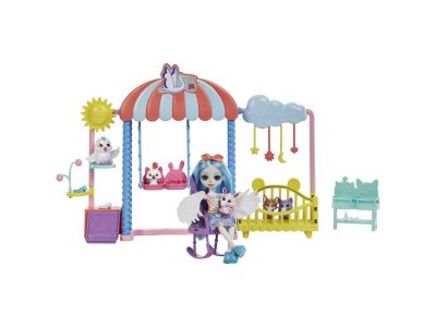 Набор игровой Mattel Enchantimals Детская площадка, кукла, качели, стул, телефон, кроватка, башня дл 1-00457600_6