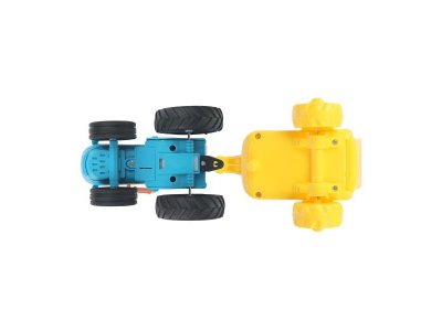 Машина Технопарк Синий трактор с телегой и коровой 1-00468601_7