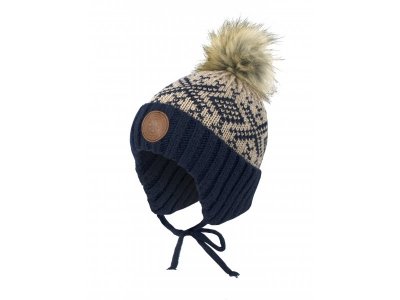 Шапка ушанка Marhatter синий/бежевый 100468793