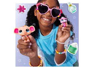 Набор игровой Littlest Pet Shop Пара друзей Спа у Слона 2 фигурки: Слон и Обезьяна 1-00469171_6