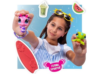 Набор игровой Littlest Pet Shop Пара друзей Пляжные приключения 2 фигурки: Морской конек и Черепашка 1-00469172_4