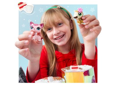 Набор игровой Littlest Pet Shop Праздники Рождественские Каникулы 2 фигурки: Капибара и Короткошерст 1-00469175_7