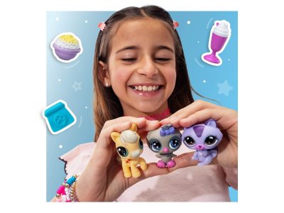 Набор игровой Littlest Pet Shop Три друга Ночной перекус 3 фигурки: Енот, Сова и Конь 1-00469176_4
