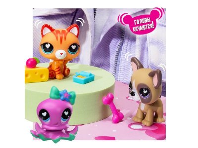 Набор игровой Littlest Pet Shop Три друга Веселый пир 3 фигурки: Кошка, Осьминог и Французский бульд 1-00469177_3