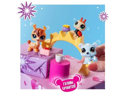 Набор игровой Littlest Pet Shop Три друга Сладкоежки 3 фигурки: Божья коровка, Лама и Медвежонок 1-00469178_4