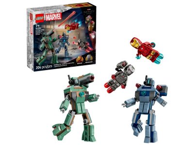 Конструктор LEGO Marvel Железный Человек и Воитель против Хаммер-дронов 76320 100469201