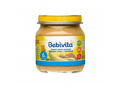 Пюре Bebivita Овощное с говядиной с 6 мес., 100 г 1-00469289_2
