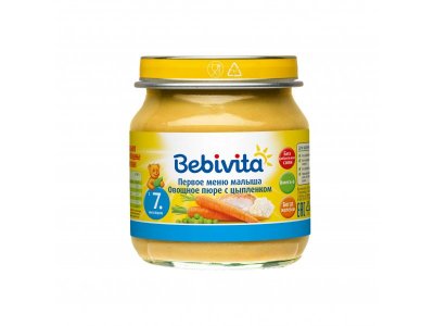 Пюре Bebivita Овощное с цыпленком с 7 мес., 100 г 1-00469290_2
