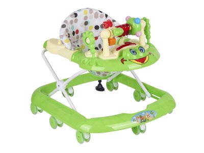 Ходунки Indigo Игротека С музыкальные, 8 силиконовых колес, свет, стопоры зеленый 100469327