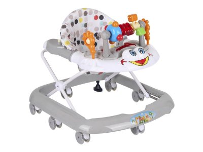 Ходунки Indigo Игротека С музыкальные, 8 силиконовых колес, свет, стопоры серый 100469329