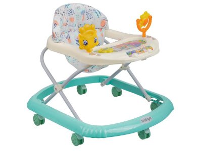 Ходунки Indigo Солнышко музыкальные, 7 колес бирюзовый 100469332