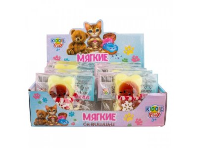 Игрушка-антистресс KiddiePlay Сквиш Котик со снежинкой 1-00469447_2