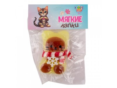 Игрушка-антистресс KiddiePlay Сквиш Котик со снежинкой 1-00469447_4