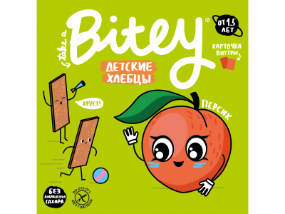 Хлебцы Take a Bitey кукурузно-рисовые Персик-морковь 40 г 100375296
