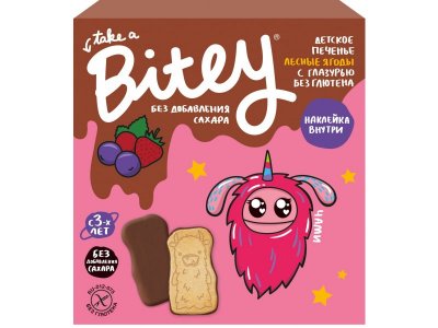 Печенье с шоколадом Take a Bitey Лесные ягоды 125 г 100425200
