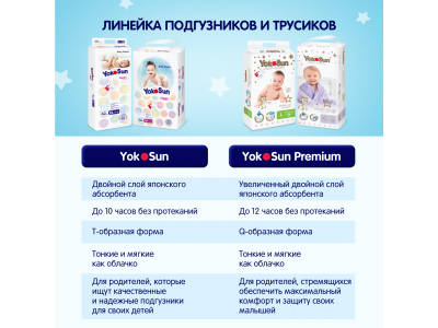 Подгузники детские YokoSun L (9-13 кг) 54 шт. 1-00252892_12