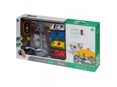 Набор игровой Maya toys Светофор и дорожные знаки, 4 машинки 1-00440989_5