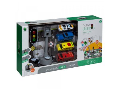 Набор игровой Maya toys Светофор и дорожные знаки, 4 машинки 1-00440989_6