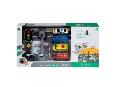 Набор игровой Maya toys Светофор и дорожные знаки, 4 машинки 1-00440989_7